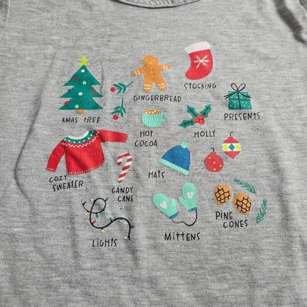 Cat & Jack Christmas pajama shirt M7/8